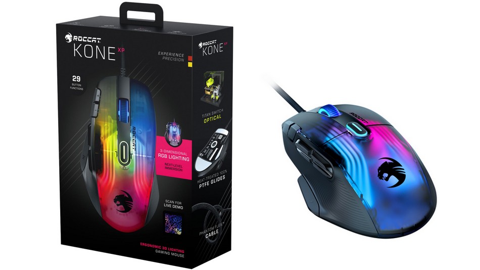 Roccat Kone XP, une souris haut en couleur pour les jeux MMO et